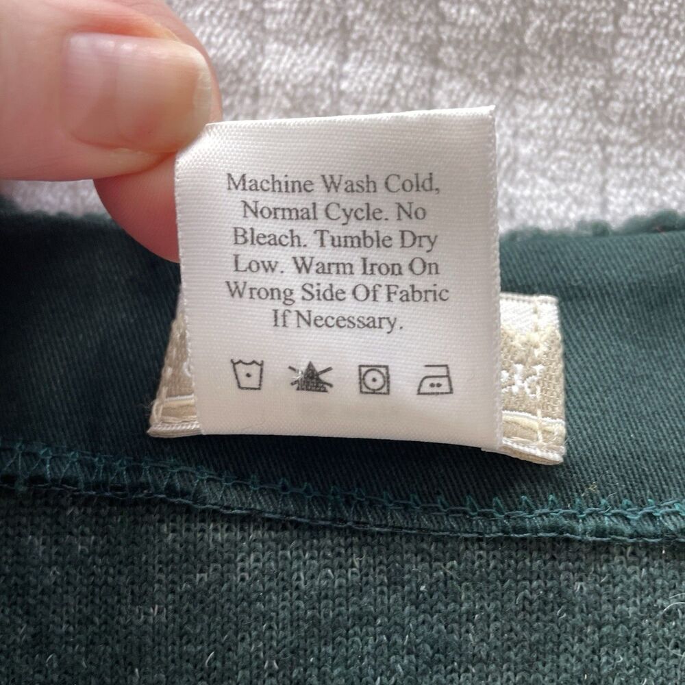 90s Vintage Coldwater Creek Green Sherpa Cardigan Jacket Wolf Buttons Womens S - Picture 8 of 11